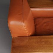 Paire de fauteuils en cuir Art Déco. Années 1940.