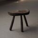 Milking stool in solid wood, Folk art, Cévennes, around 1900