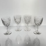 4 Saint-Louis crystal water glasses | Gavarni model | Early 20th century