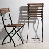 Anciennes chaises de terrasse pliantes (c.1920). Ensemble de 2 pièces #32