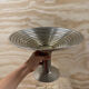 Large art deco silver metal fruit bowl