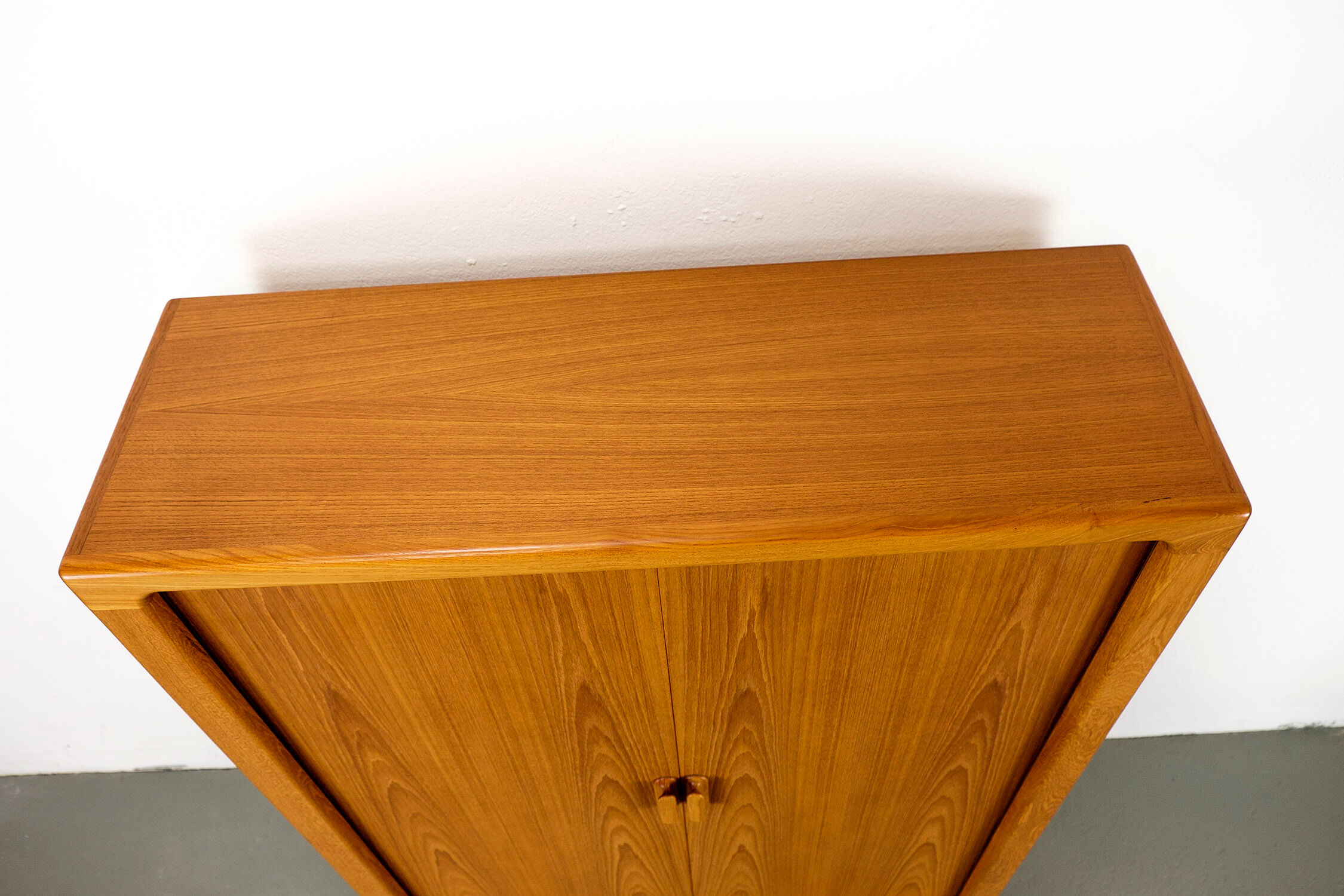 Danish Teak Cabinet with Tambour Doors from Dyrlund, 1970s