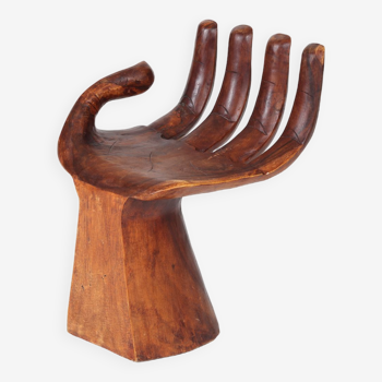 Chaise main en bois massif