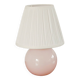 Lampe boule à poser en opaline, rose, art déco, 1930