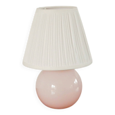 Lampe boule à poser en opaline, rose, art déco, 1930