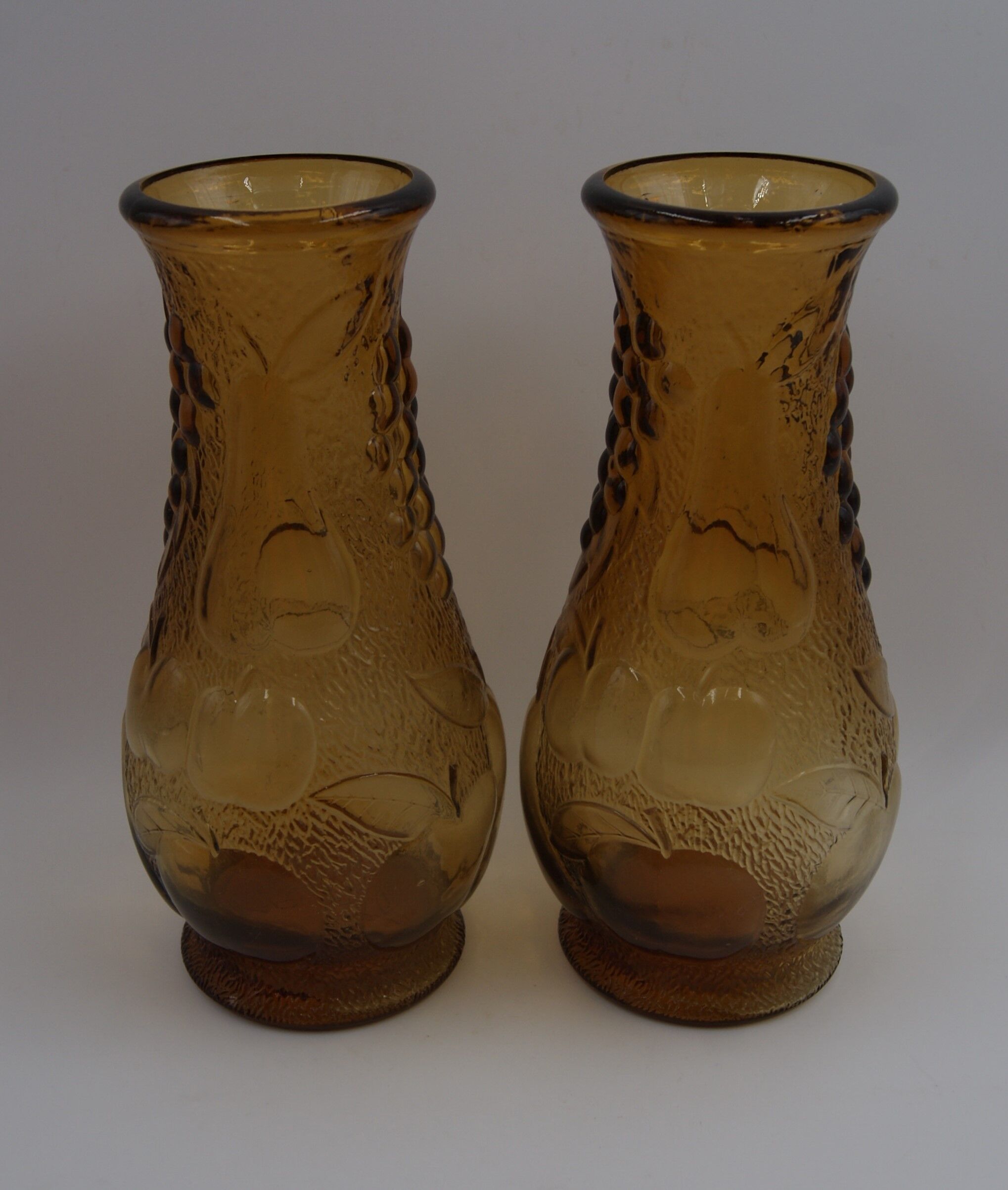 Pair of amber vases Bambicho vintage