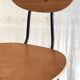 Pair of designer metal and wood chairs - 1950s