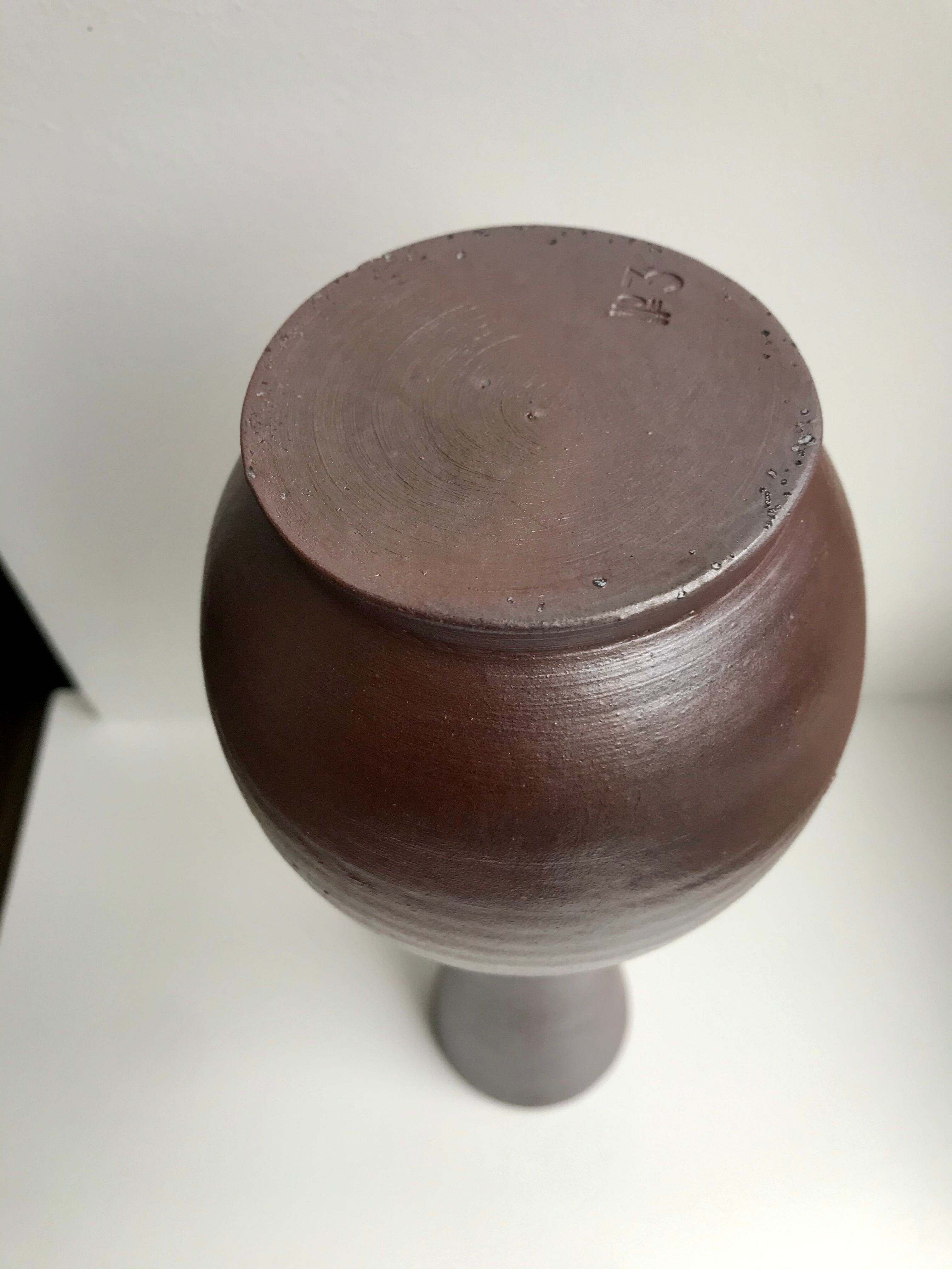 Handcrafted stoneware vase 70s