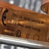 Pair of lamps max sauzé – ekilux – vintage design metal brass