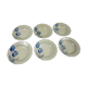 Ensemble de 6 assiettes creuses Digoin Sarreguemines à décor de tulipe