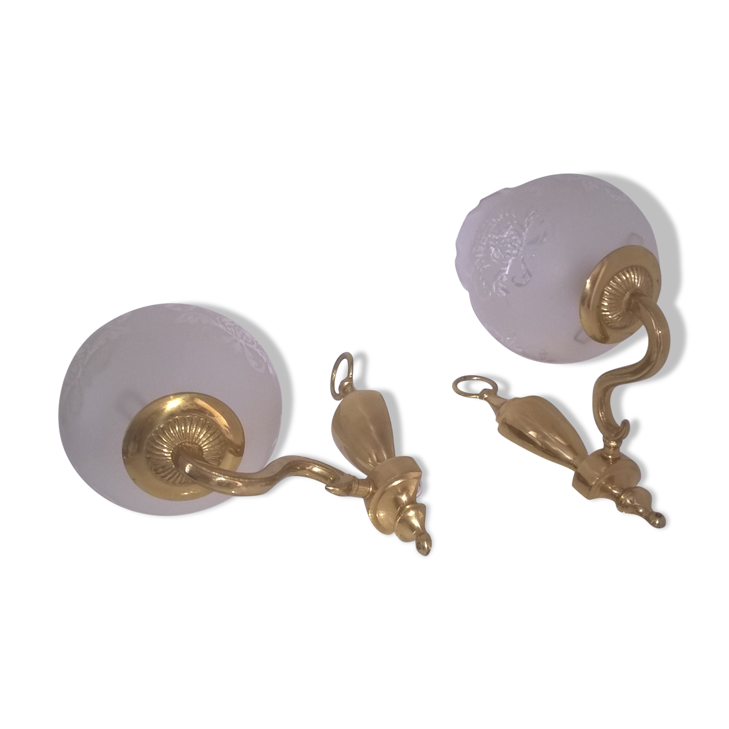 Art deco wall sconces in brass