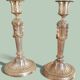 Pair of gilded bronze candlesticks - Louis XVI style.