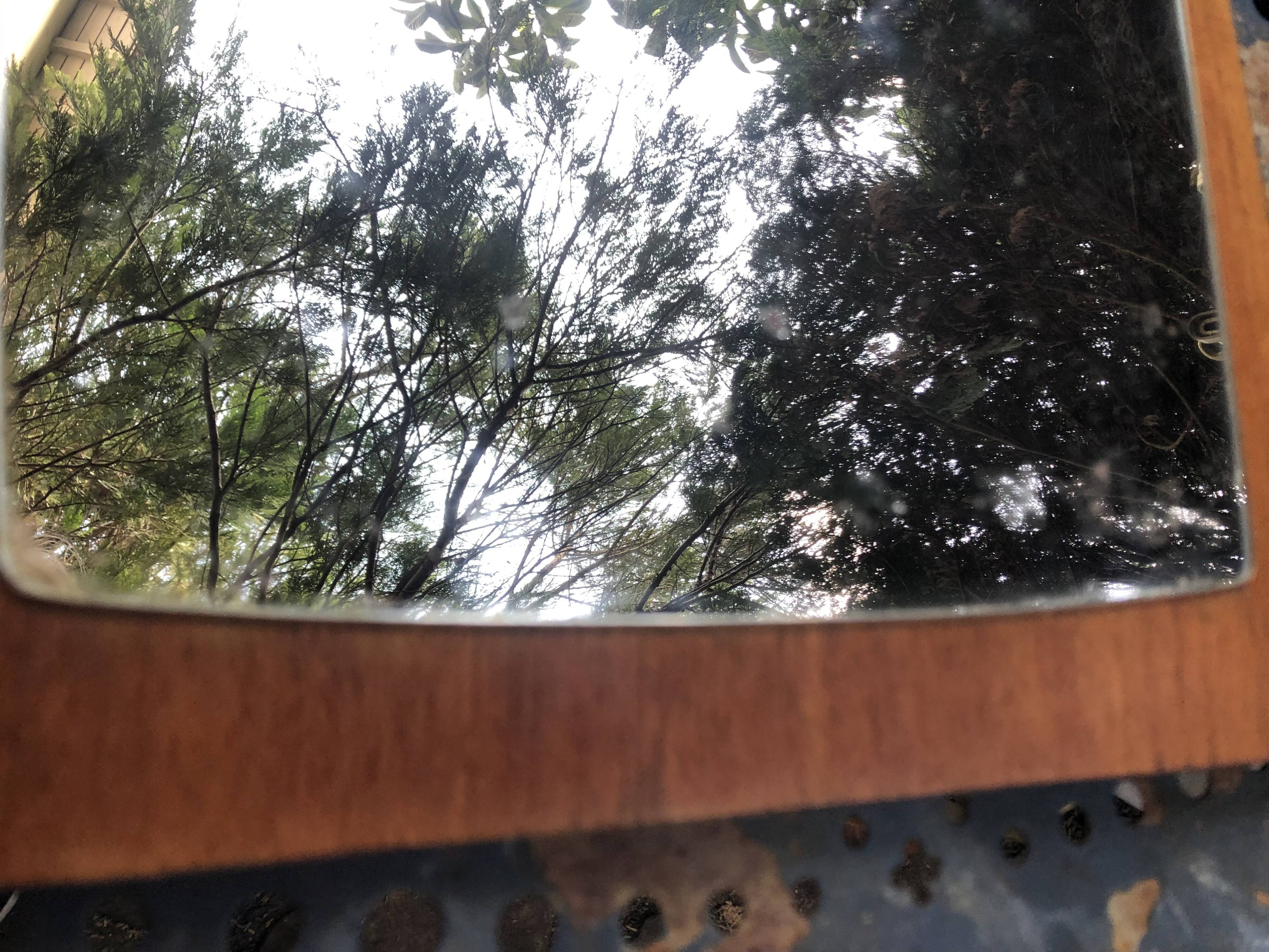 Scandinavian teak mirror 60s