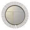 Round mirror in solid brass