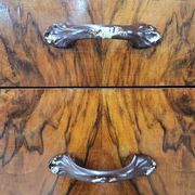Art Decò chest of drawers from the 1940s in mahogany and briar