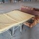 1970s velvet convertible sofa