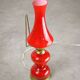 Mid-century Italian Red Glass and Brass Table / Wall Lamp