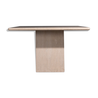 Travertine dining table square