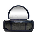 Postmodern Blue Lacquer and Black Marble Sideboard by DBM, Italy, 1980s