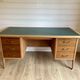 Vintage Mid-Century brass sabot ministerial/management desk