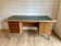 Vintage Mid-Century brass sabot ministerial/management desk
