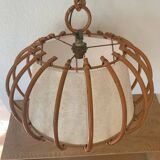 ▪️Lot Suspension Et Applique Osier Louis Sognot 50-60’s Bohème Chic Vintage