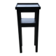 Small black Art Deco side table in wood, 1930s — compact and slender