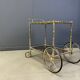 Brass faux bamboo bar cart, Orsenigo Italy, 1970s