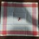 Napkins set of two checkered cotton monogram LR 53 X 57 cm