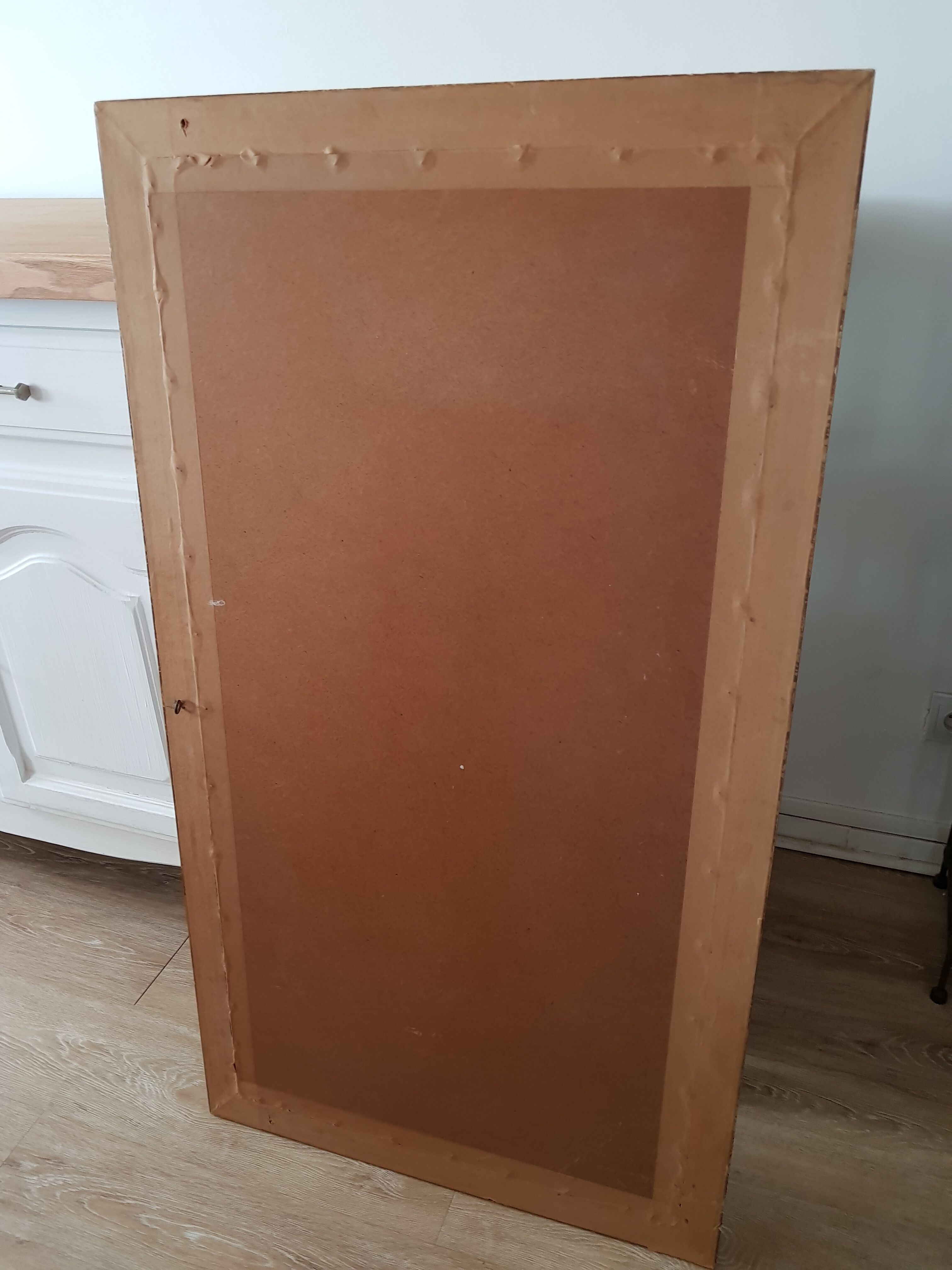 Golden rectangular mirror - 63x116cm