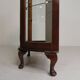 English Art Deco display cabinet on ornate legs, 1930s