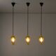 Yellow glass pendant lamp with bubbles