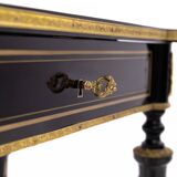 Stylish opening table, Napoleon style console, France.