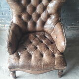 Antique Chesterfield armchair.