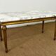 Table basse bois doré et plateau marbre style Louis XVI