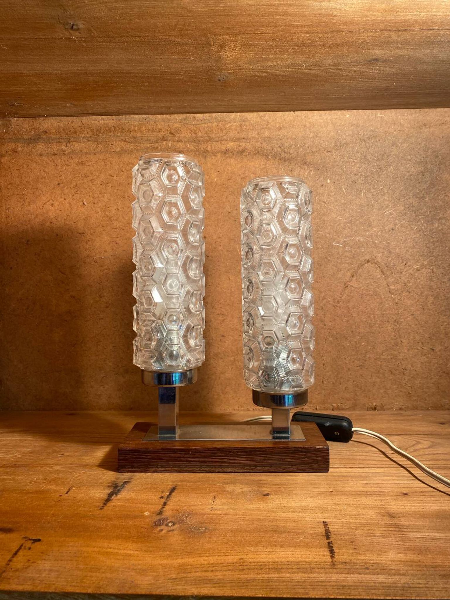 Lampe double vintage mid century