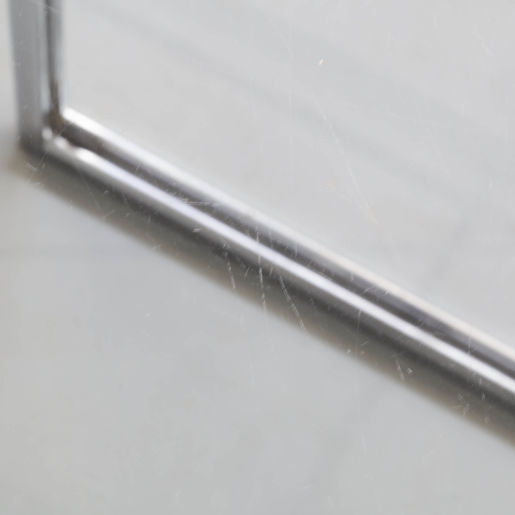 80s Chrome cross framed dining table glass table top