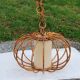 70s rattan pendant light