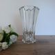 Vintage cut crystal vase, 1950s Art Deco style.