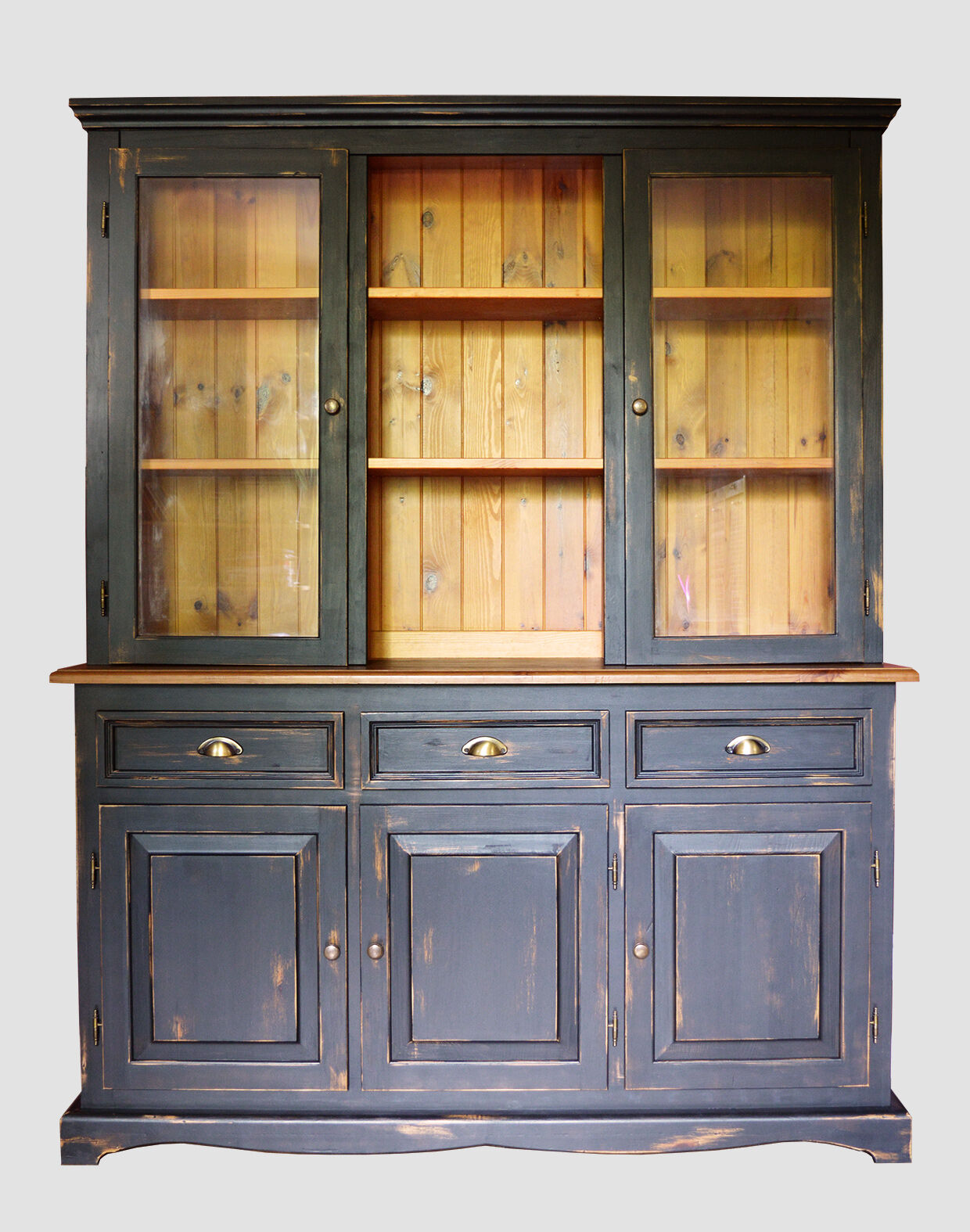 Patinated black cupboard