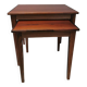 Set of two mid-century side tables in rosewood designed by bent silberg for furniture of denmark.
