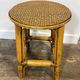 Rattan and cane stool, seaside spirit, mid-20th century.
