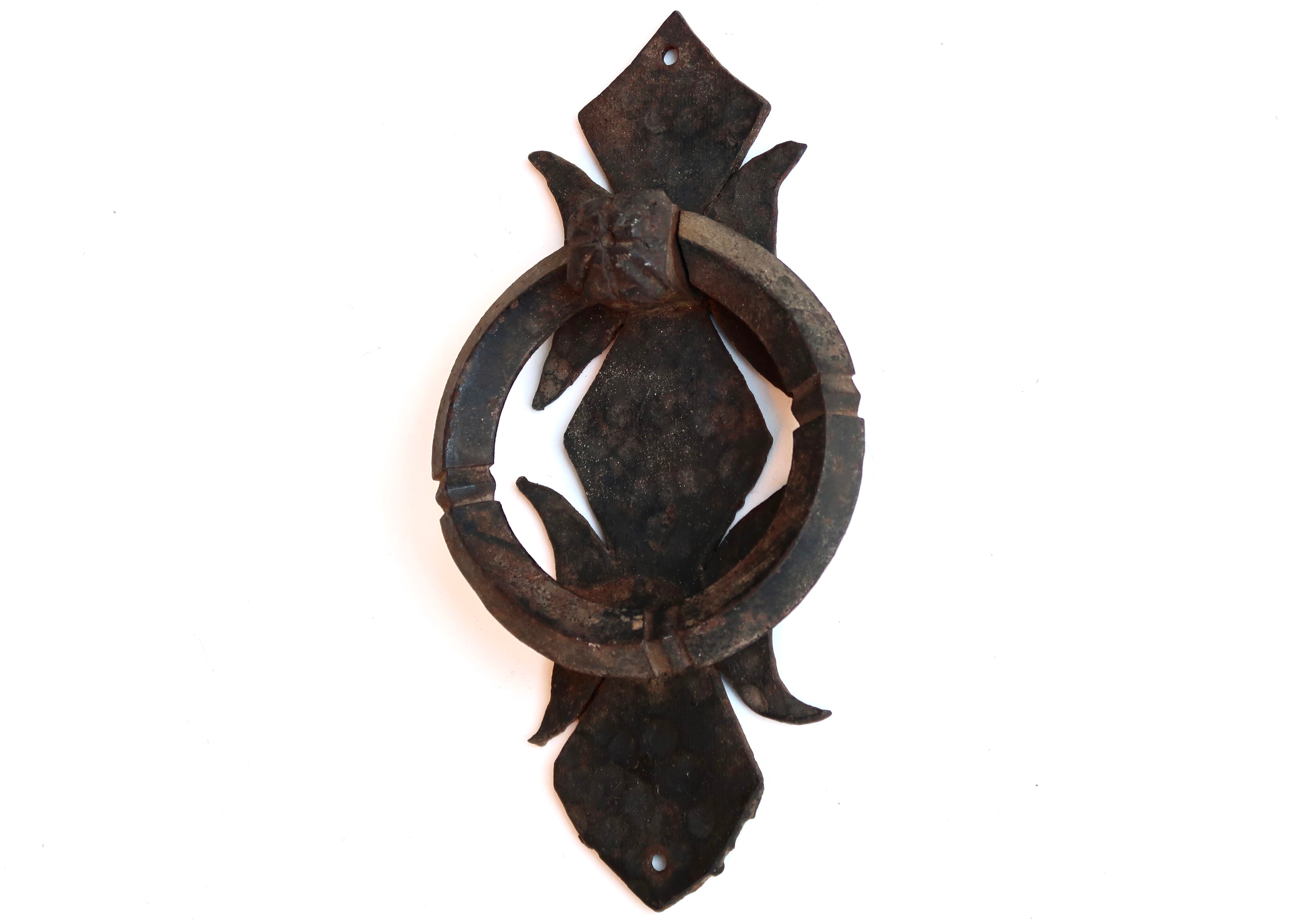 Wrought iron door knocker, 19th century