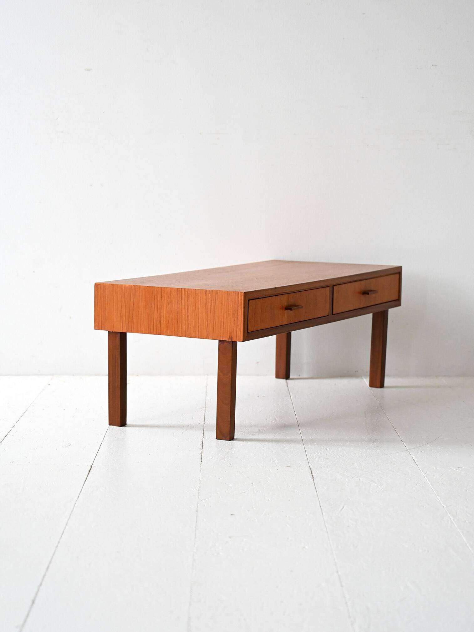 Scandinavian low teak entry cabinet, 1960s