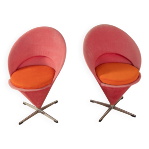 Chaises coniques de Verner - lot