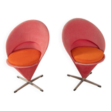 Chaises coniques de Verner Panton pour Gebrüder Nehl, lot de 2