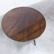 Table basse tripode 1960 scandinave vernis brillant bois acajou