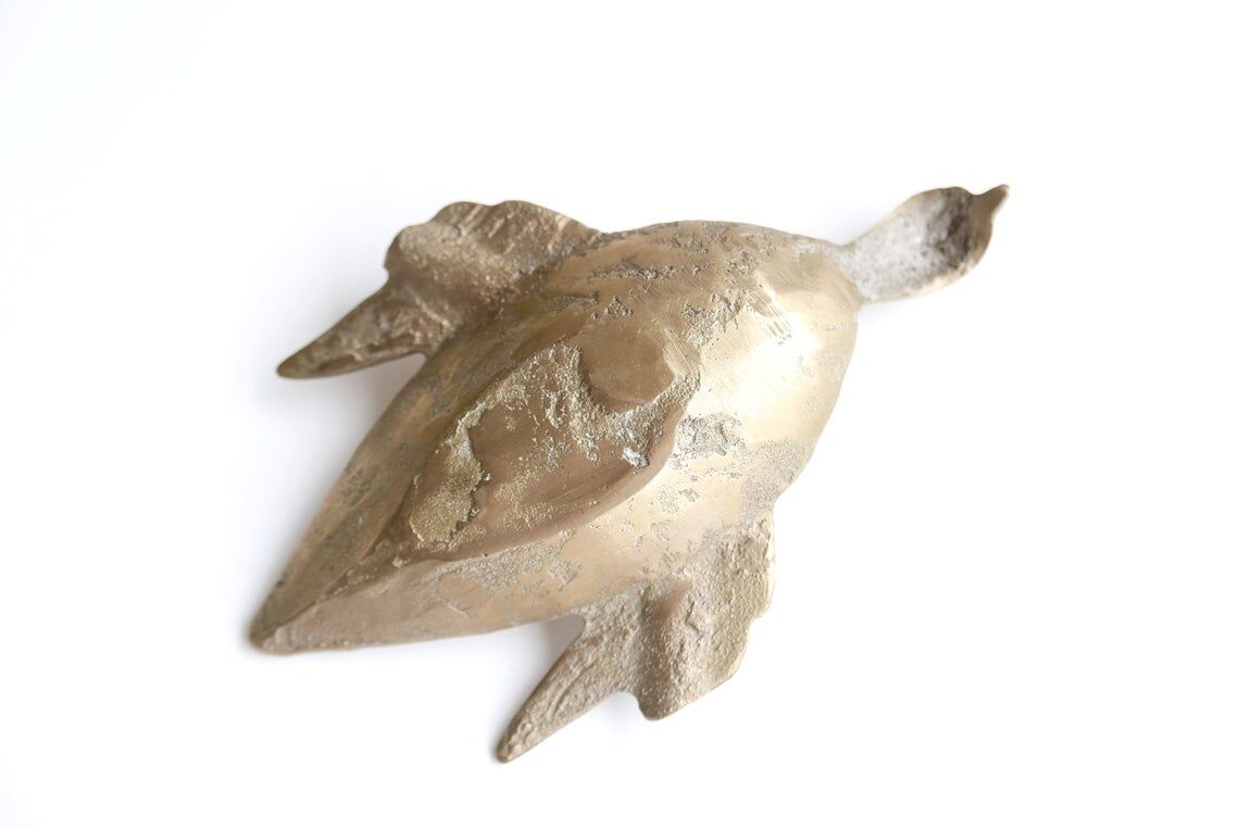 Brass bird ashtray, 50s