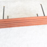 Rosewood and metal bench, Italy 1970s