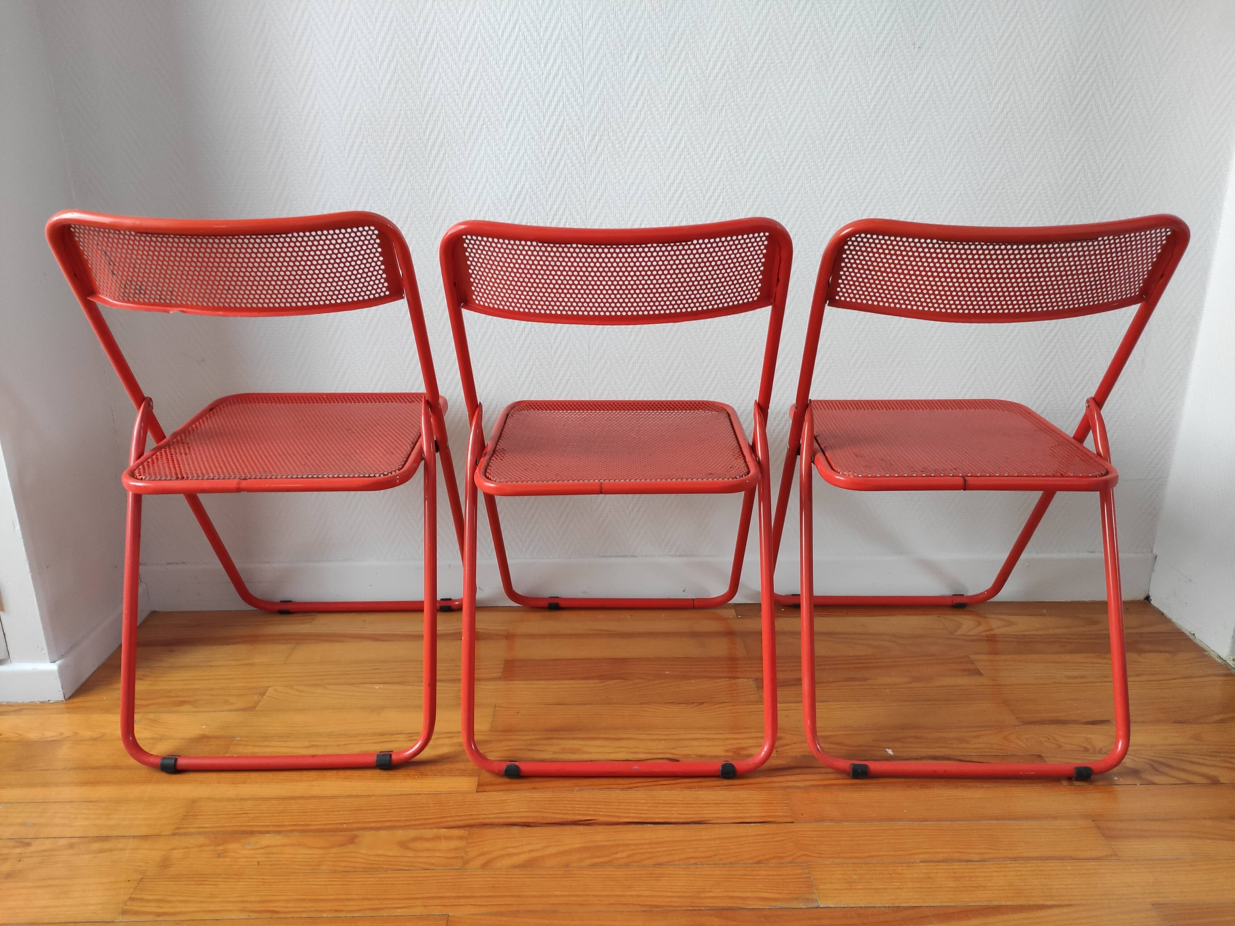 Metal folding chairs 1970